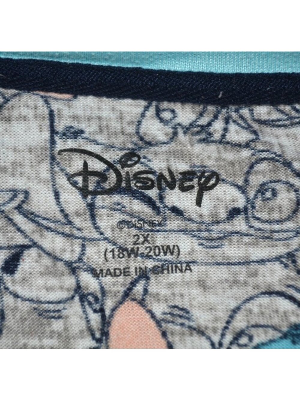 Disney Lilo & Stitch Women's Pullover Sleep Shirt Nightgown Pajama Plus Size 2X - Picture 7 of 9